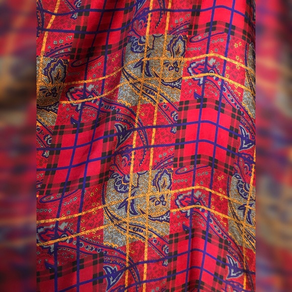 Rare Find Vintage Christian Dior Heavy Silk Herringbone w Paisley Motif - Picture 3 of 5